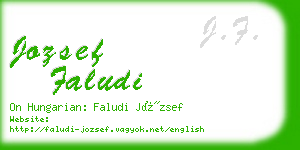 jozsef faludi business card